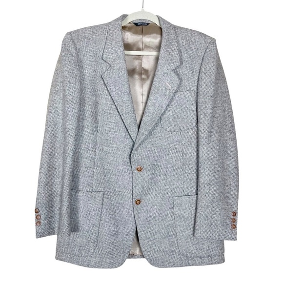 Vintage Pierre Cardin Sport Coat Blazer Size 44R Tan Wool Two Button Union Made - Picture 13 of 13